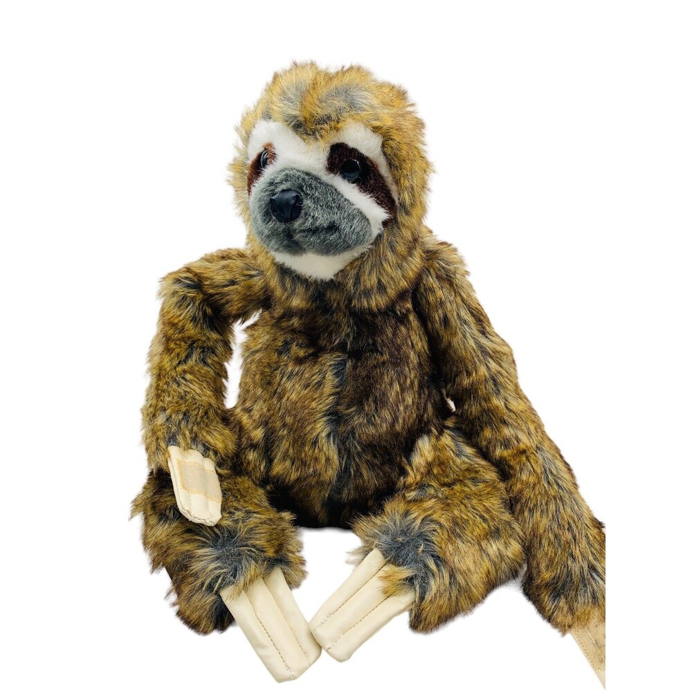 Melissa & Doug Sloth Realistic Plush 8808 Vinyl Claws 16" Soft Stuffed Animal